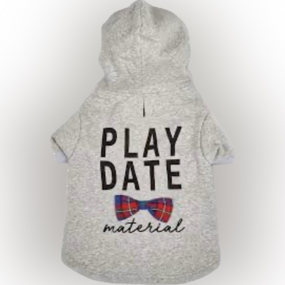 NWT “PLAY DATE MATERIAL” XL DOG HOODIE